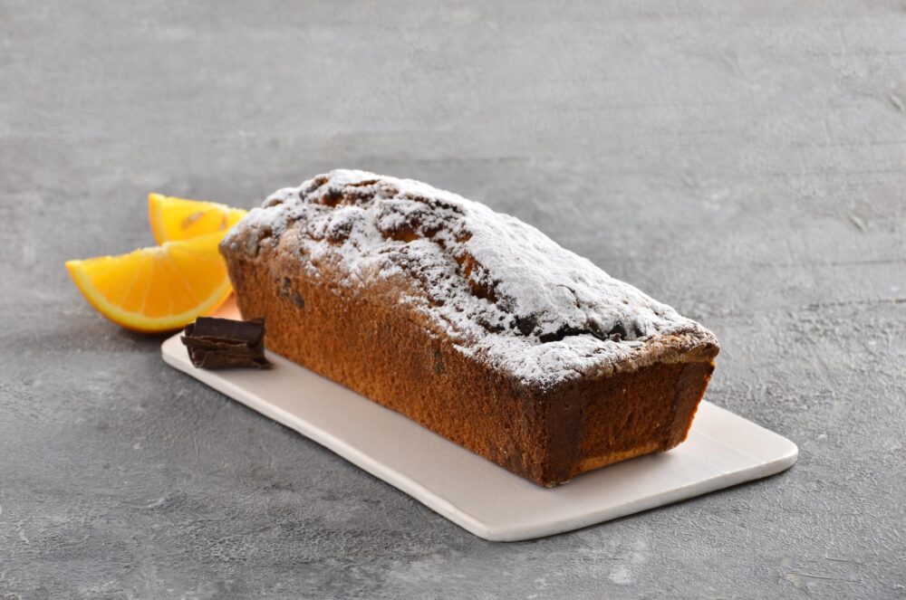 Budin de naranja y chips de chocolate